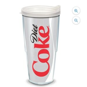 Diet Coke 24 ounce Tervis with lid